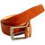GoShamoy Branded LEATHER Tan orange belt for men