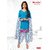 Shreejee Women's Unstitched Galaxy Cotton Dress Material Blue
