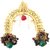 Biyu Traditional Style Cubic Zirconia Ruby Emerald Pearl Bun Pin Hair Accessory