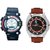 CALIBRO White mtg Round dial men's  Brown 003 Watch- PACK Of 2