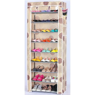 Buy Evana Nine Layer Flower Print Shoe Rack Shoe Shelf Shoe Cabinet Easy Installation Stand For Shoes Multicolor Online 1399 from ShopClues