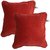 Lushomes Set of 2 Red Velvet Cushion Cover with cord piping and top invisible zipper (12x12)