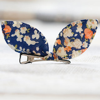 Magideal Cute Pet Dog Cat Puppy Bunny Flower Hairpin Hair Bows Tie Grooming Clip Navy