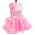 Magideal Dog Pet Puppy Princess Dress Tutu Skirt Layered Roses Decor Clothes Pink M
