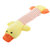 Magideal Pet Dog Puppy Cat Play Plush Stripe Yellow Duck Squeaky Sound Chew Toys