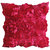 Magideal Flower Design Pillow Cover Linen Throw Sofa Cushion Case Bed Decor Dark Pink