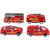 Magideal 4pcs 1:64 Diecast Fire Engine Trucks Cars Toys