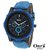 Oura Classic Analog Blue Dial Round Casual Wear Leather Men's Watch