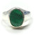 Bold 5.25 Ratti 92.5 Sterling Silver Natural Emerald Gemstone Ring For Men