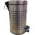 HMSTEELS Stainless steel Pedal Dustbin Square Perforated 7 Ltr(20  35 cm) with plastic bucket inside