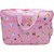 Wonderkids Pink Alphabets Print Baby Diaper Bag