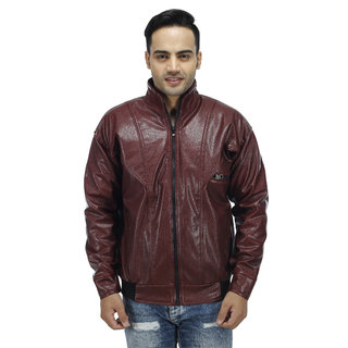Buy Swaggy Stylish Brown Rexine Jacket (SW106) Online @ ₹1599 from ...