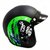 Autofy - Power - Open Face Helmet- Black  Green