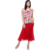 Majori Casual Short Sleeve Red Women's Top