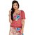 Majori Casual, Party Short Sleeve Floral Print Women's Top