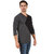 Aurelio Marco Stylish Designed Grey Black V Neck Men T Shirt