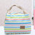Magideal Thermal Insulated Lunch Box Tote Cooler Bag Stripe Bento Pouch Green