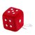Magideal 4 Inch Plush Dice Car/Window Hanger Soft Stuffed Toy With Sucker - Red