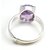 Prong 5.25 Ratti 92.5 Sterling Silver Amethyst Adjustable Gemstone Ring For Men  Women