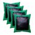 Zakina Set Of 4 P.U  Leather  Green Cushion Cover ( ZE6058 )