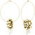 The Jewelbox Dangling Delicate18K Gold Plated Pearl Hanging Dangle Earrings For Women