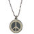 Men Style Peace Sign Symbol Blue Stainless Steel Round Pendent  For Men And Boys