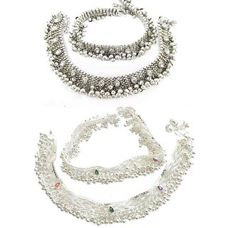 Dipali Diva Precious Alloy Anklet Combo