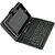 3Keys Universal Leather Case Cover Stand USB Keyboard for All 7.0 inch Tablets Tablet PC - 7 Inch,(Black)