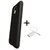 Soft Black Dotted Back Cover Black For HTC Desire 628  With aux splitter