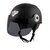 NSD Black Leather Look Open Face Helmet For Moterbike Helmet for MEN