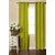 Lushomes Green Dupion Silk Curtain with 6 plastic eyelets (Pack of 2 pcs) for Doors
