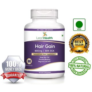 Buy Leanhealth - Hair Gain Hair Growth herbal Supplement - 60 Capsules ...