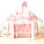 Magideal 3D Pop Up Invitation Greeting Card Wedding Birthday Merry-Go-Round Pink