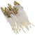 Magideal 12Pcs Artificial Goose Feather 10-15Cm Diy Craft Accessories Gold+White