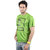 SSAK Green Round Neck Half Sleeve Regular Fit T-Shirt