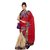 Monalisa Designer Wear Red & Cream Manipuri Silk Embroidered Saree