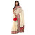 Monalisa Fashionable Cream Banarasi Net Jacquard Embroidered Saree
