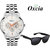 Oxcia Watch Round Dial Silver Metal Strap Men Quartz Watch