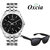 Oxcia Watch Round Dial Silver Metal Strap Men Quartz Watch