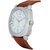 Oxcia Watch Round Dial Brown Leather Strap Men Quartz Watch