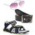 Elligator Men Multicolor Velcro Floater With Belt And Sunglass