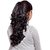 Homeoculture 20 inches Black Synthetic Hair Extension with plastic clutcher for Instant Styling
