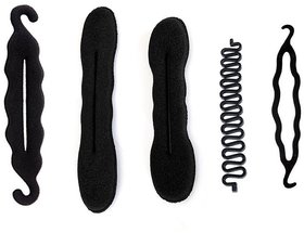 Homeoculture set of 5 different hair accessories French tool, magic puff small and large , Juda Maker, juda curler