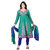 Aaina Casual Wear Green Cotton Embrodried Dress Material (SB-1148)