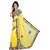 Fashionoma Yellow Art Silk Self Design Saree With Blouse