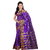 Fashionoma Purple Cotton Printed Saree With Blouse