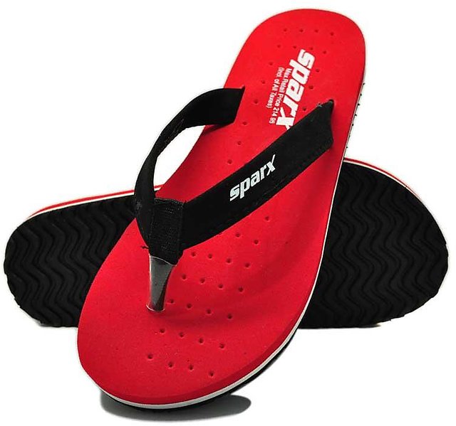 Sparx slippers online red