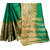 Fashionoma Green Cotton Printed Saree With Blouse