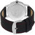 Oxcia Watch Round Dial Black Leather Strap Men Quartz Watch