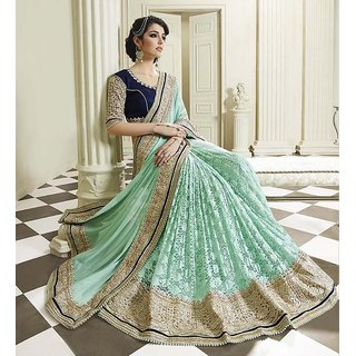 Shopclues sarees party wear embroidery store